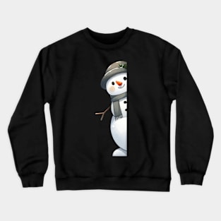 merry christmas snowman Crewneck Sweatshirt